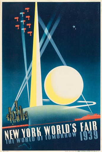 JOSEPH BINDER, JOHN ATHERTON & ALBERT STAEHLE. NEW YORK WORLDS FAIR. Group of 3 posters. 1939. Each 30x13 inches, 76x34 cm. Grinnell L